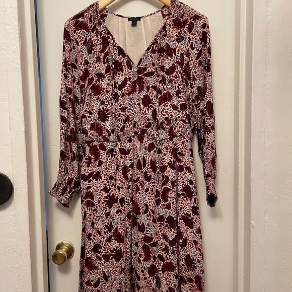 Ann Taylor boho shimmer floral midi dress size S - Picture 1 of 6